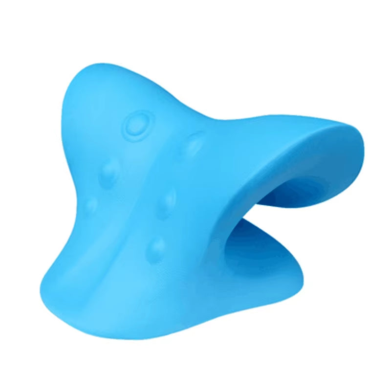 Neck and Shoulder Relaxer Cervical Traction Device for TMJ Pain Relief Cervical Spine Alignment Chiropractic Pillow Stretcher
