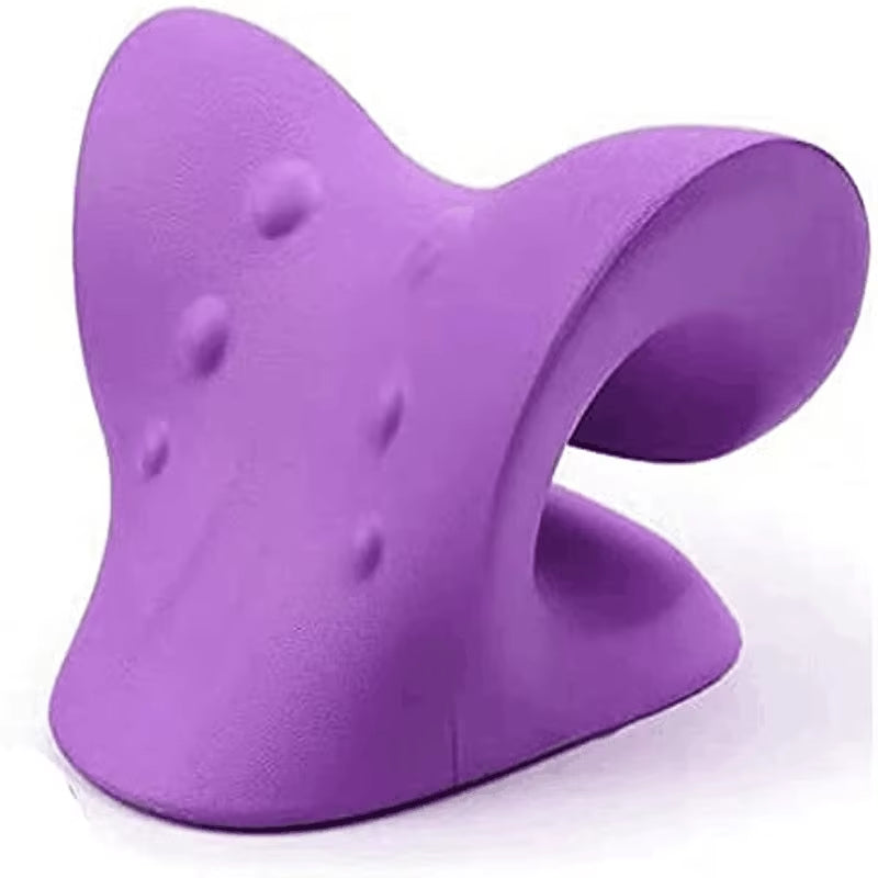 Neck and Shoulder Relaxer Cervical Traction Device for TMJ Pain Relief Cervical Spine Alignment Chiropractic Pillow Stretcher