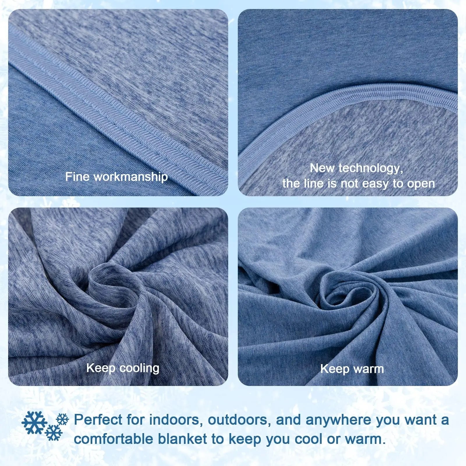 1PC Cooling Blanket for Hot Sleepers Lightweight Summer Cold Thin Blankets for Sleeping, Hot Flashes Night Sweats, Soft Blanket